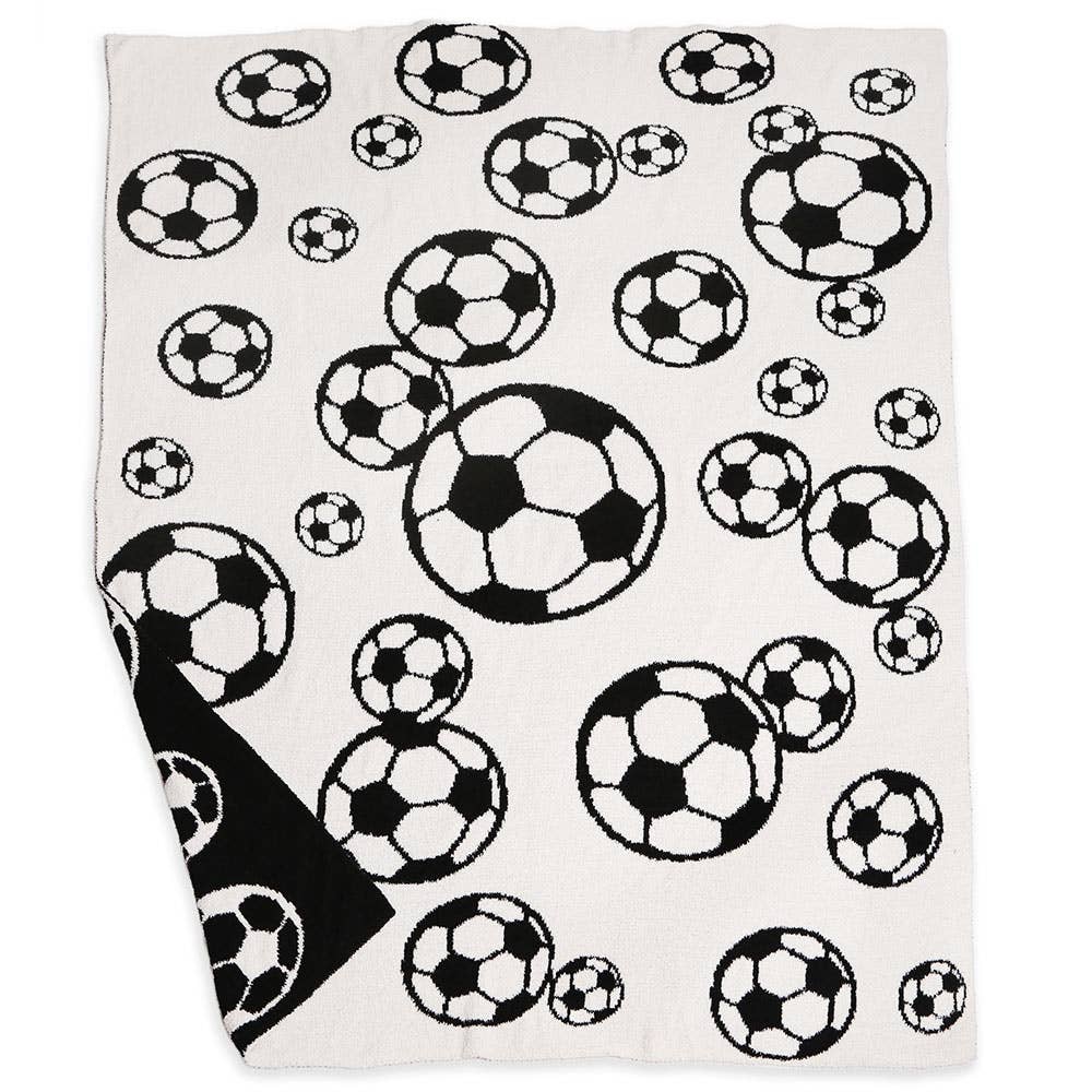 Soccer Reversible Throw Blanket - Simply Graced Mama