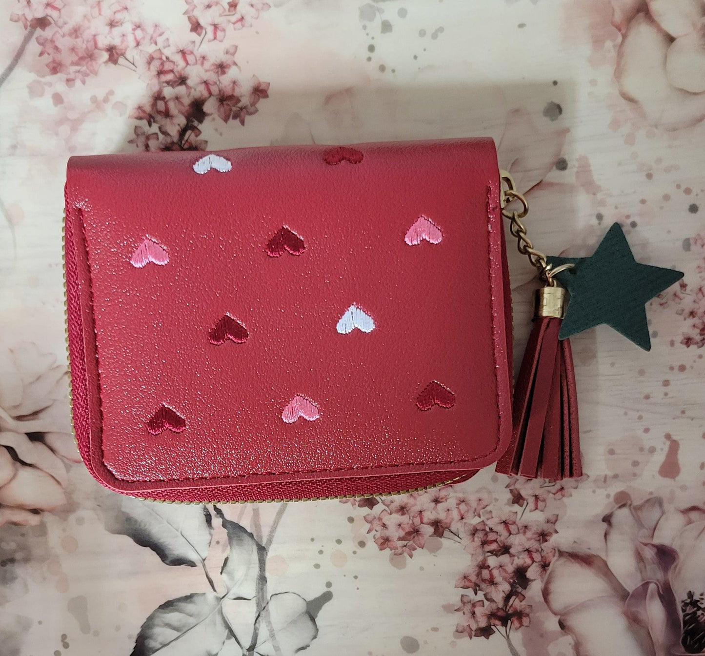 Heart wallet (Red) - Simply Graced Mama