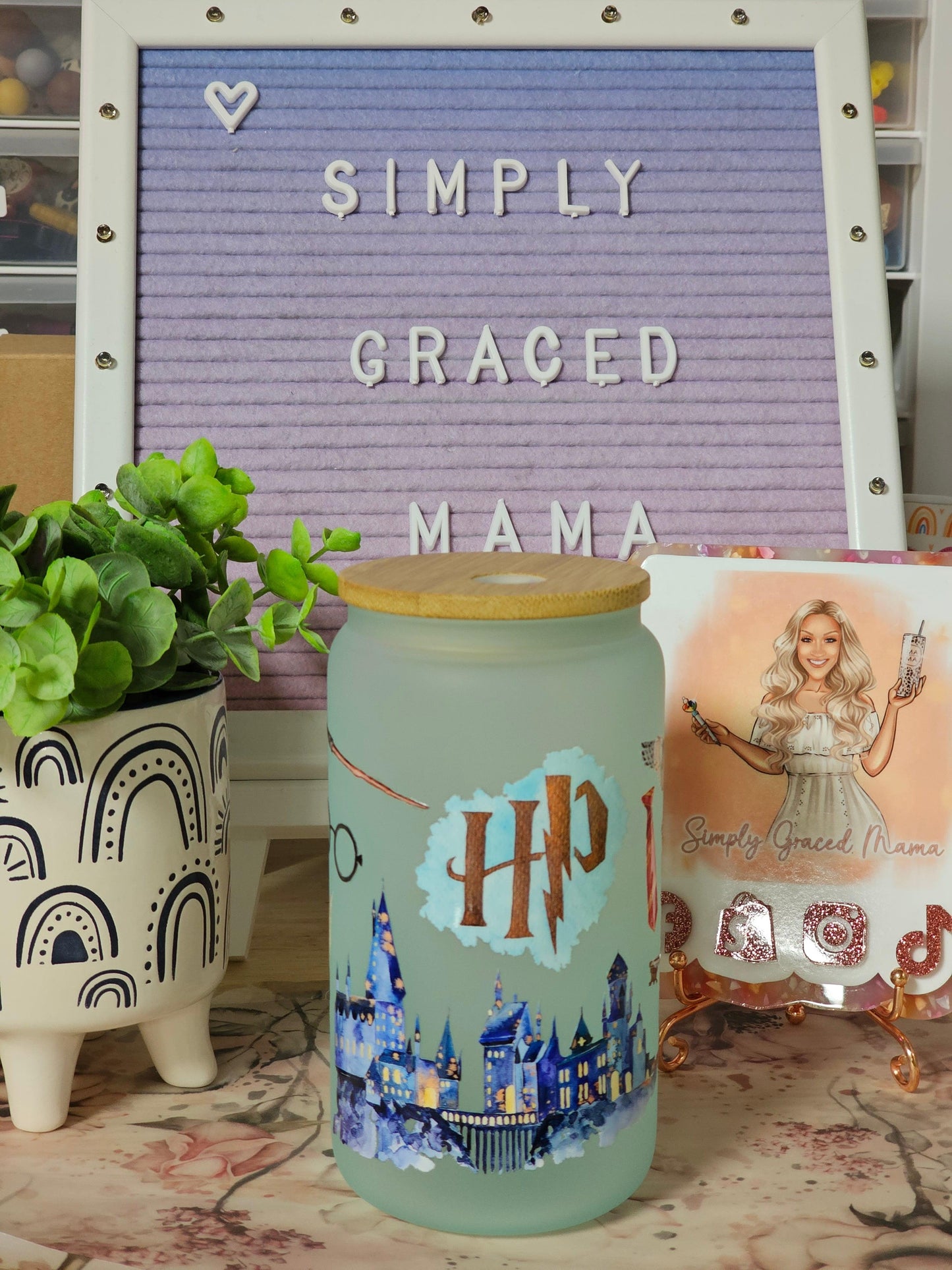 Harry Potter Frosted Libbey Glass - Simply Graced Mama