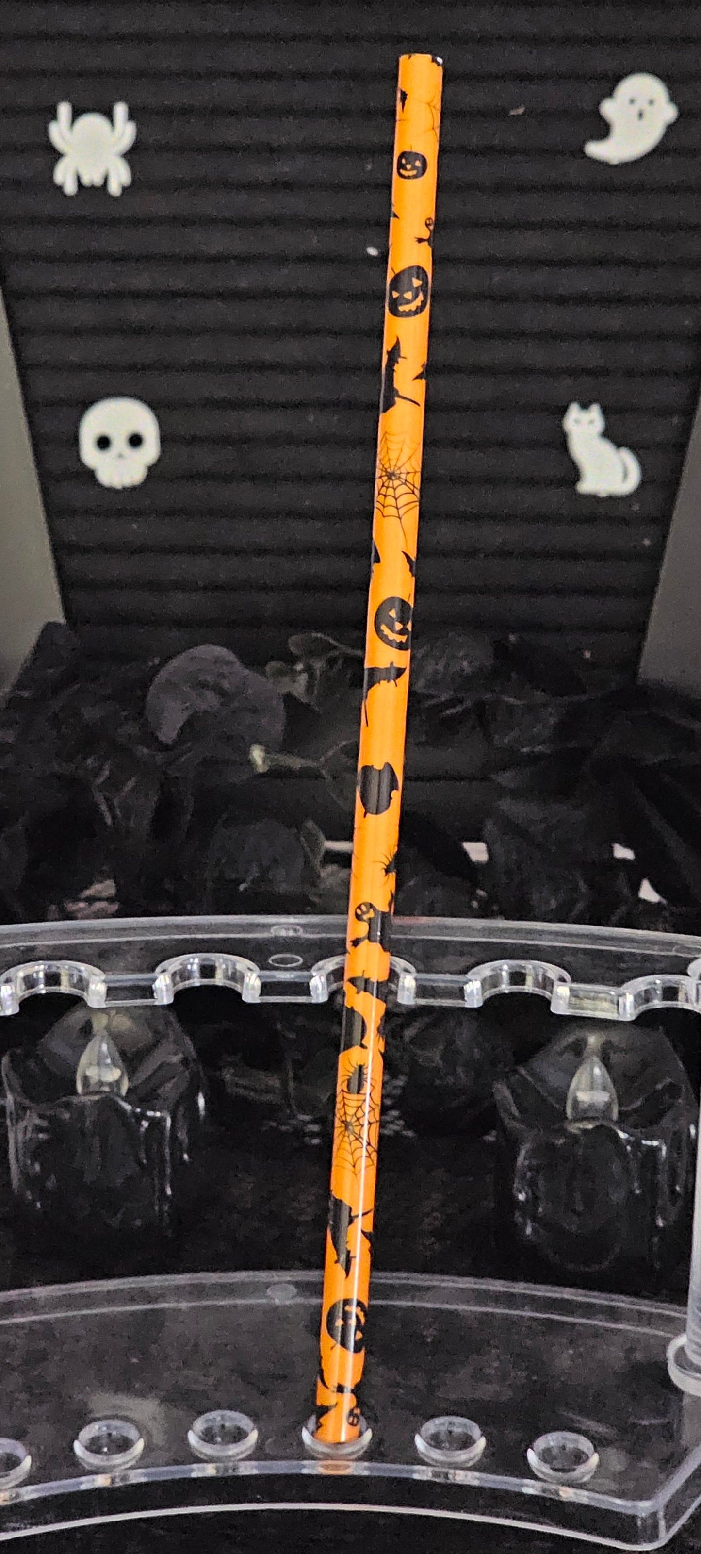 Halloween Plastic Straw - Simply Graced Mama