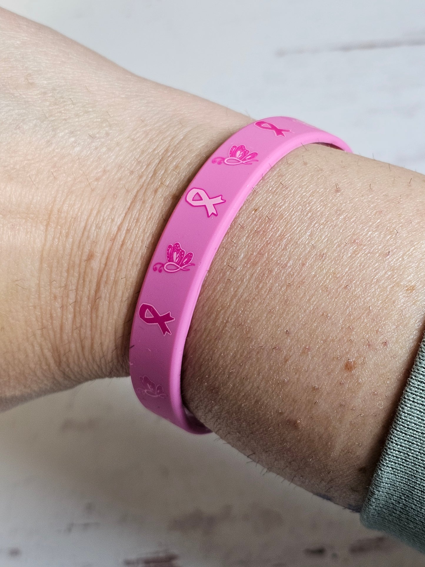Breast Cancer Ribbons Wristband - Simply Graced Mama