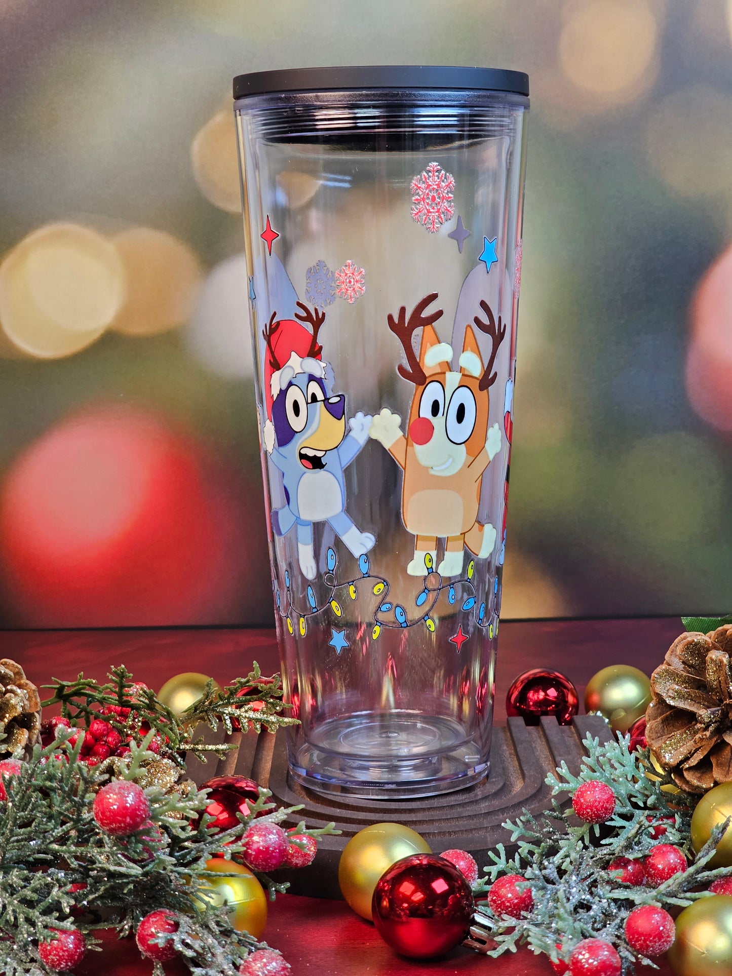 Bluey Christmas Acrylic Tumbler - Simply Graced Mama