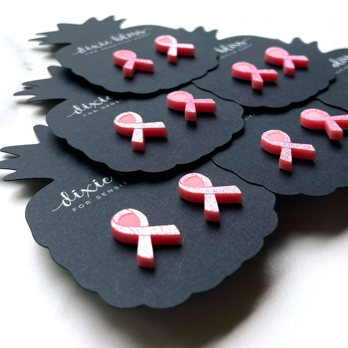 Pink Ribbon Studs