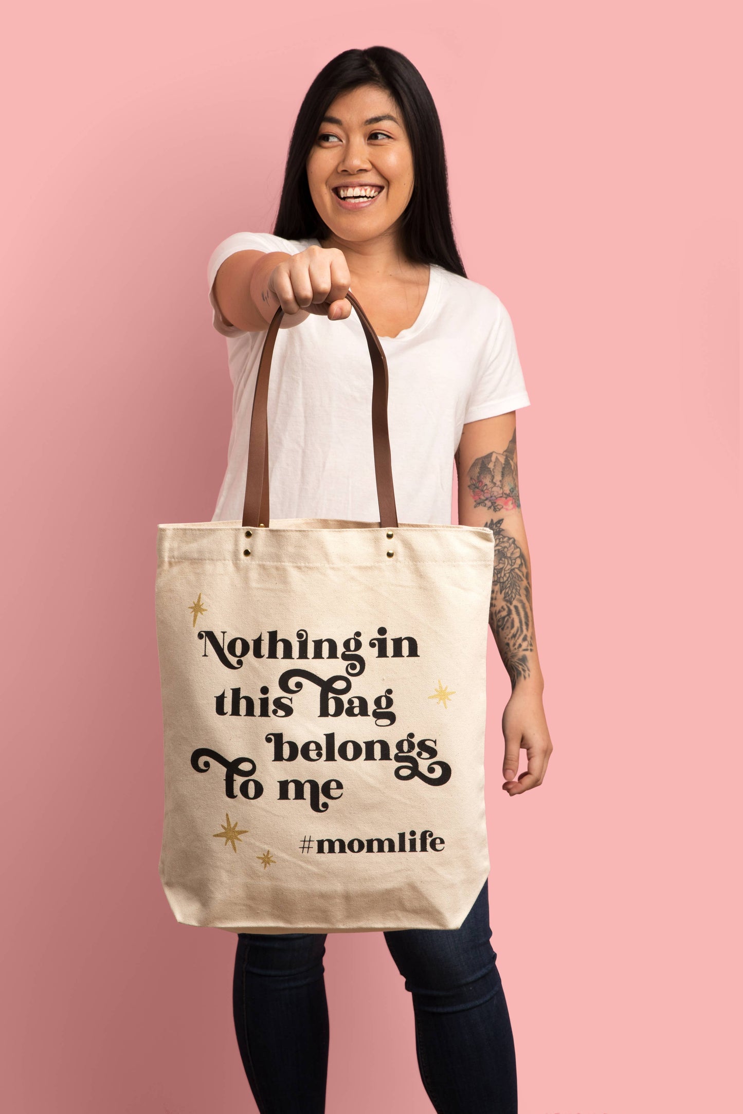 Nothing in this bag belongs to me tote bag - Simply Graced Mama