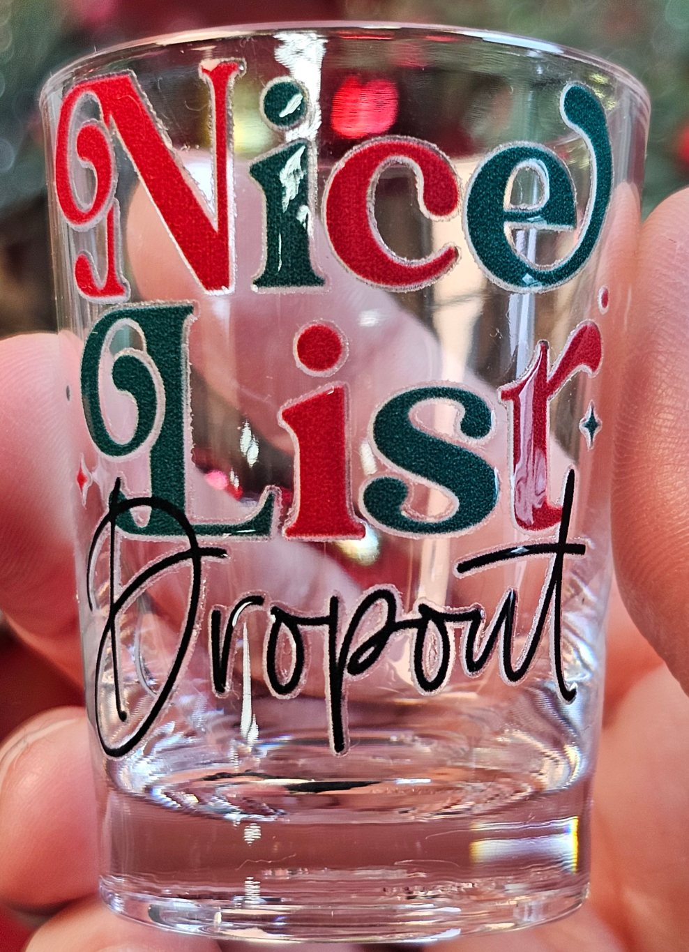 Nice List Dropout Shot Glass - Simply Graced Mama
