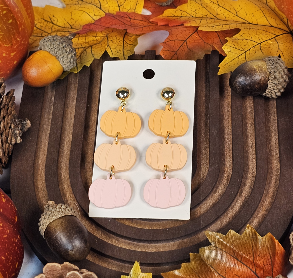 Pumpkin Trio Dangles - Simply Graced Mama