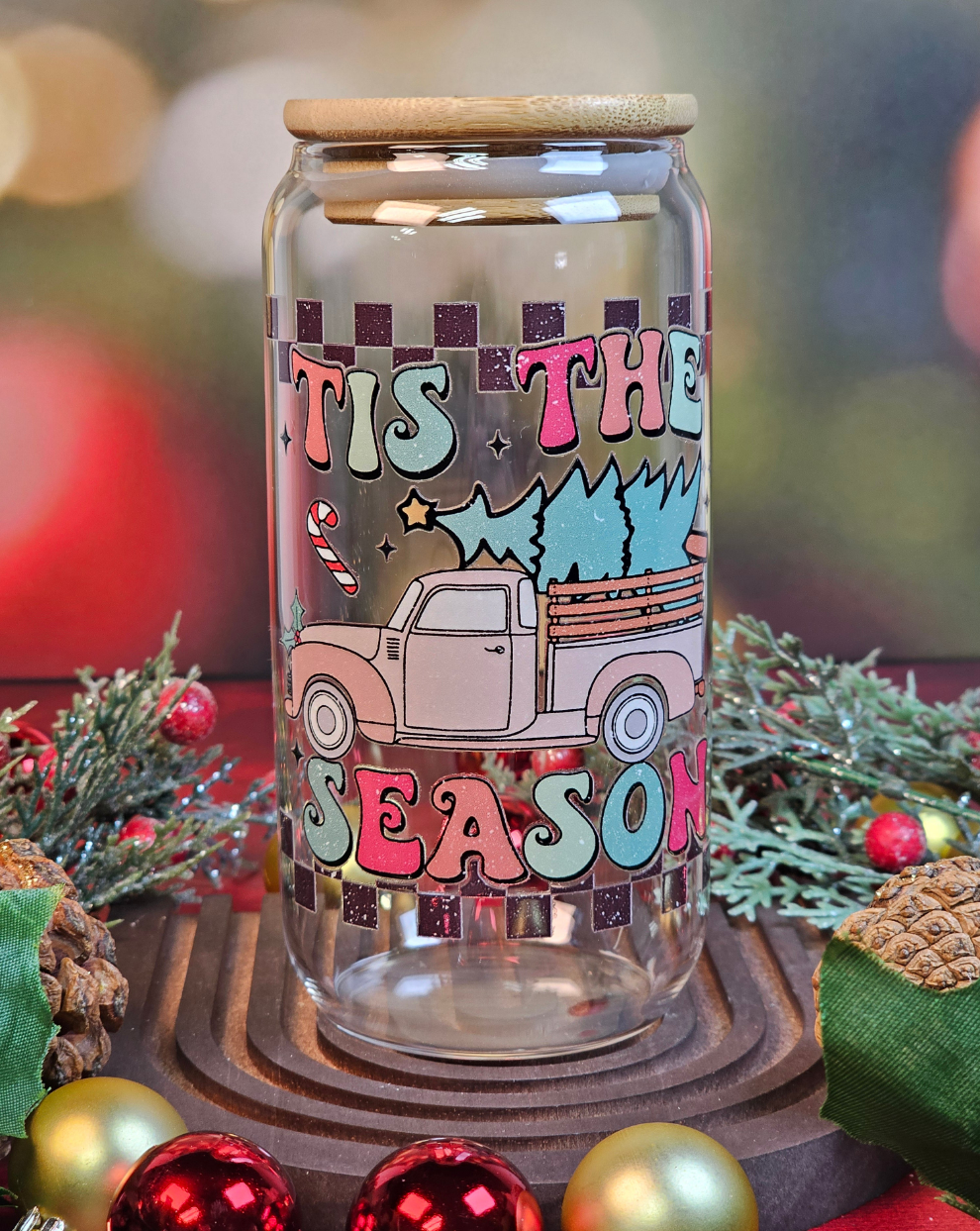 Tis The Season Libbey Glass Cup - Simply Graced Mama