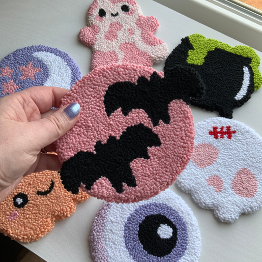 Bats Mug Rug Coaster - Simply Graced Mama