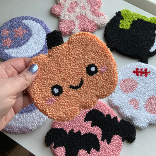 Pumpkin Mug Rug Coaster - Simply Graced Mama