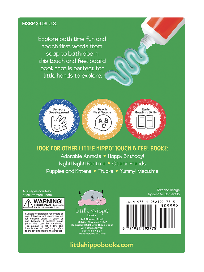 Splish! Splash! Bath Time Touch and Feel Sensory Book