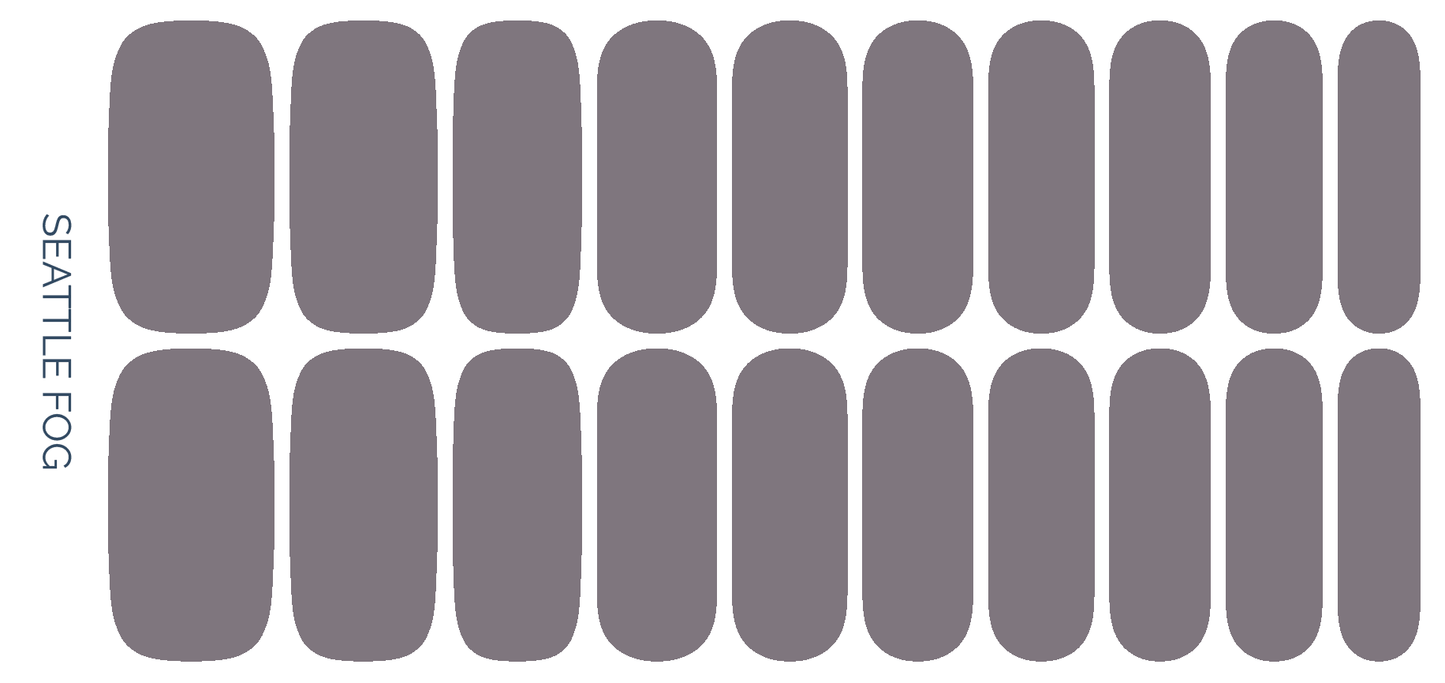 Seattle Fog | Medium Gray At Home Manicure Nail Polish Wrap