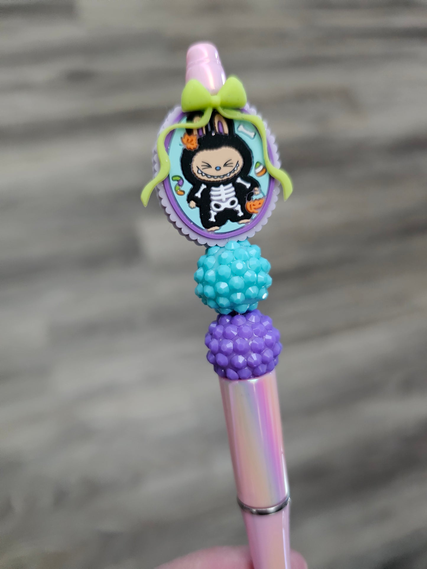 Skeleton Labubu Beaded Pen