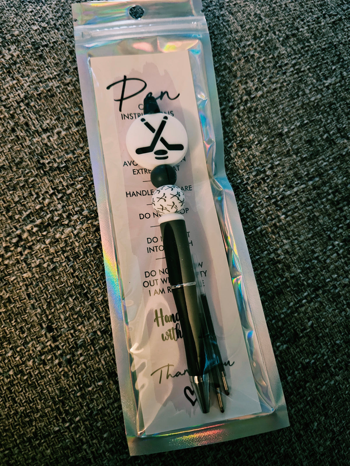 Love of Hockey Beaded Pen