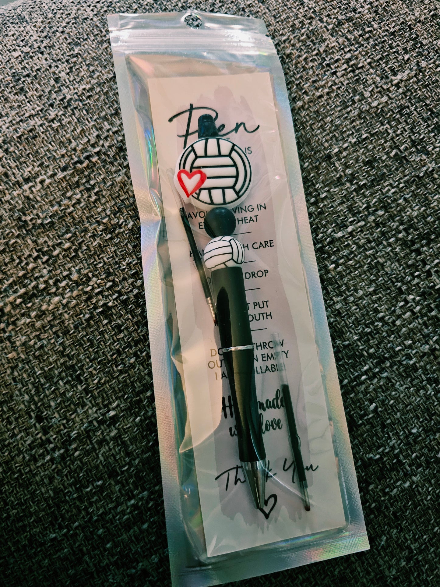 Love of Volleyball Beaded Pen