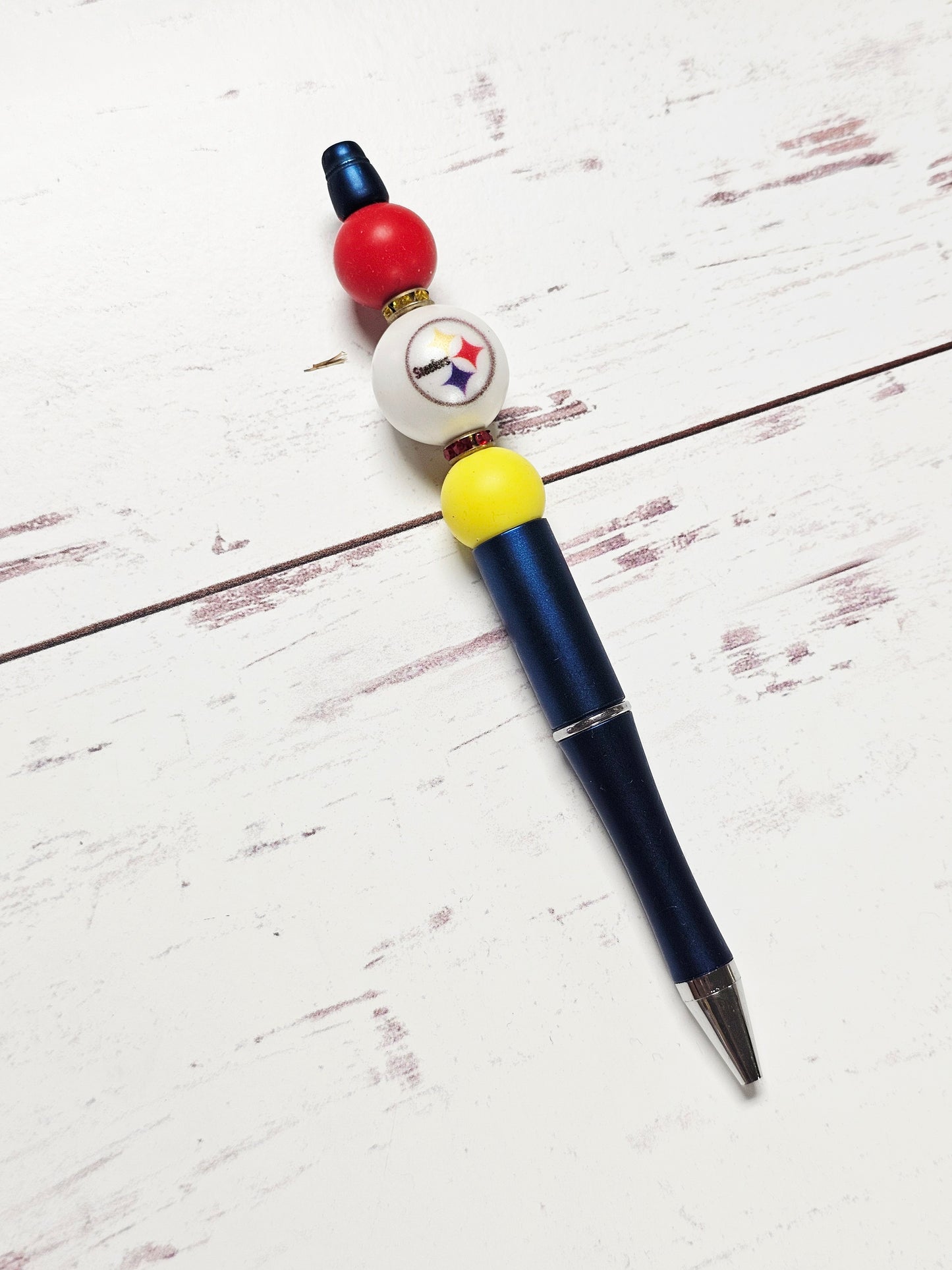 Steelers Round Beaded Pen