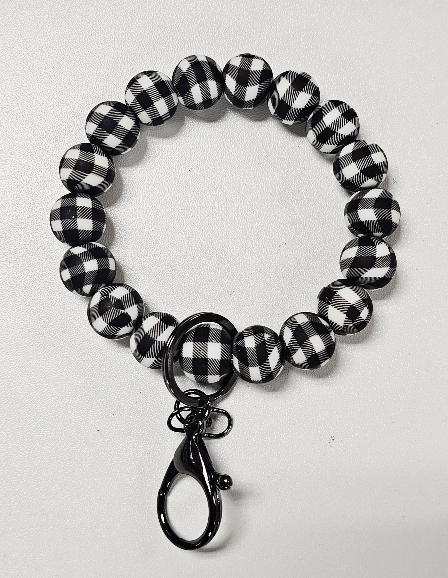 Buffalo Print Beaded Wristlet