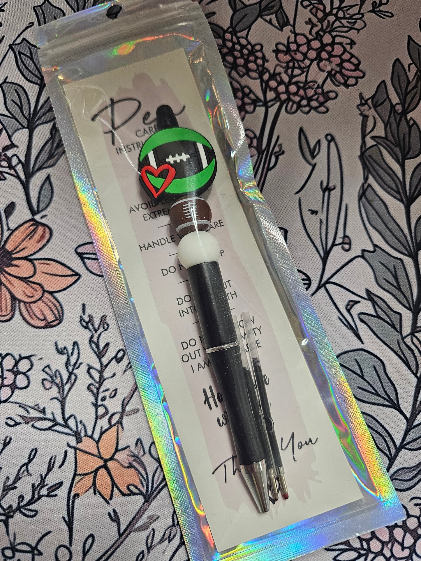 Love of Football Beaded Pen