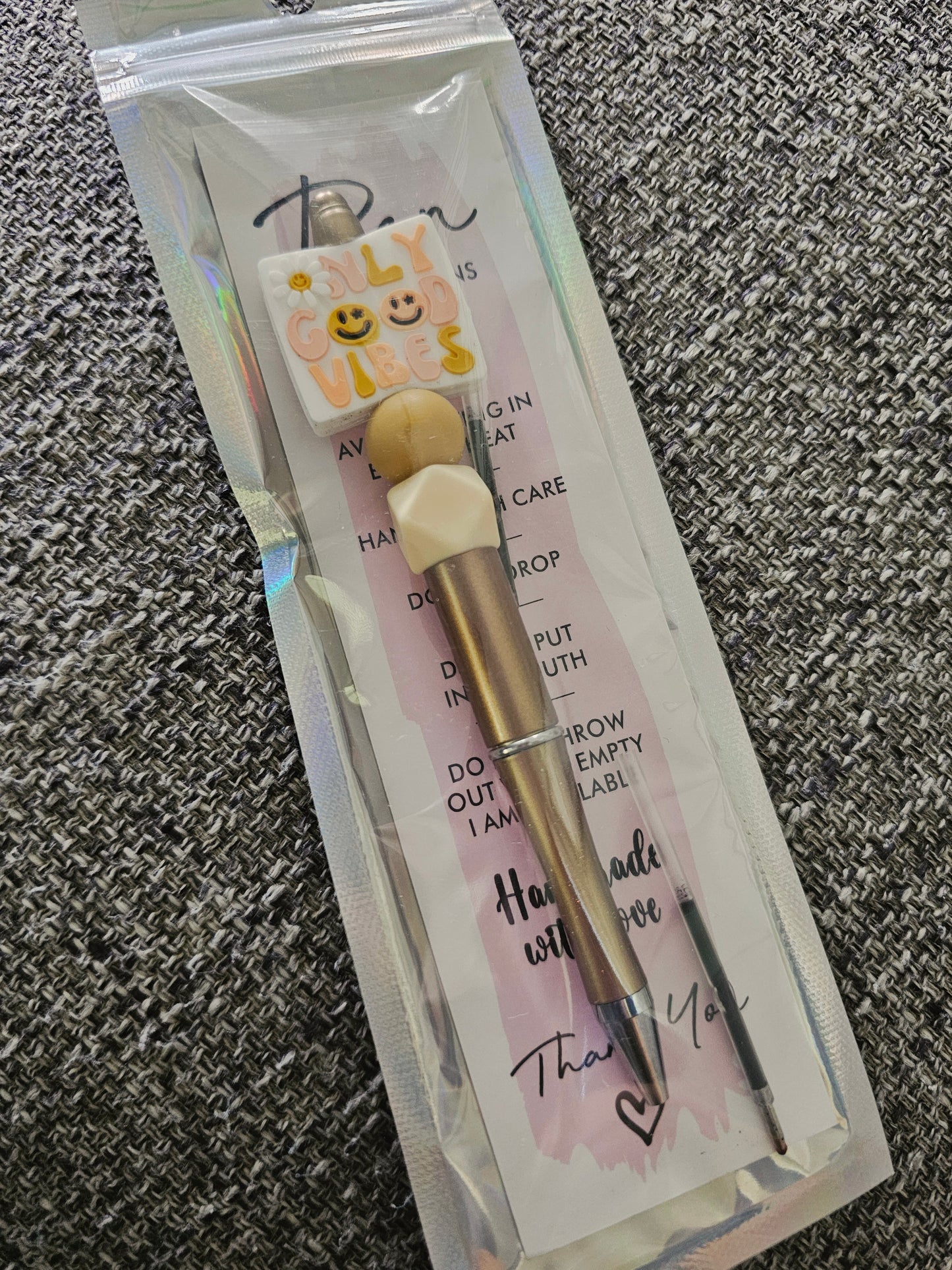 Only Good Vibes Beaded Pen