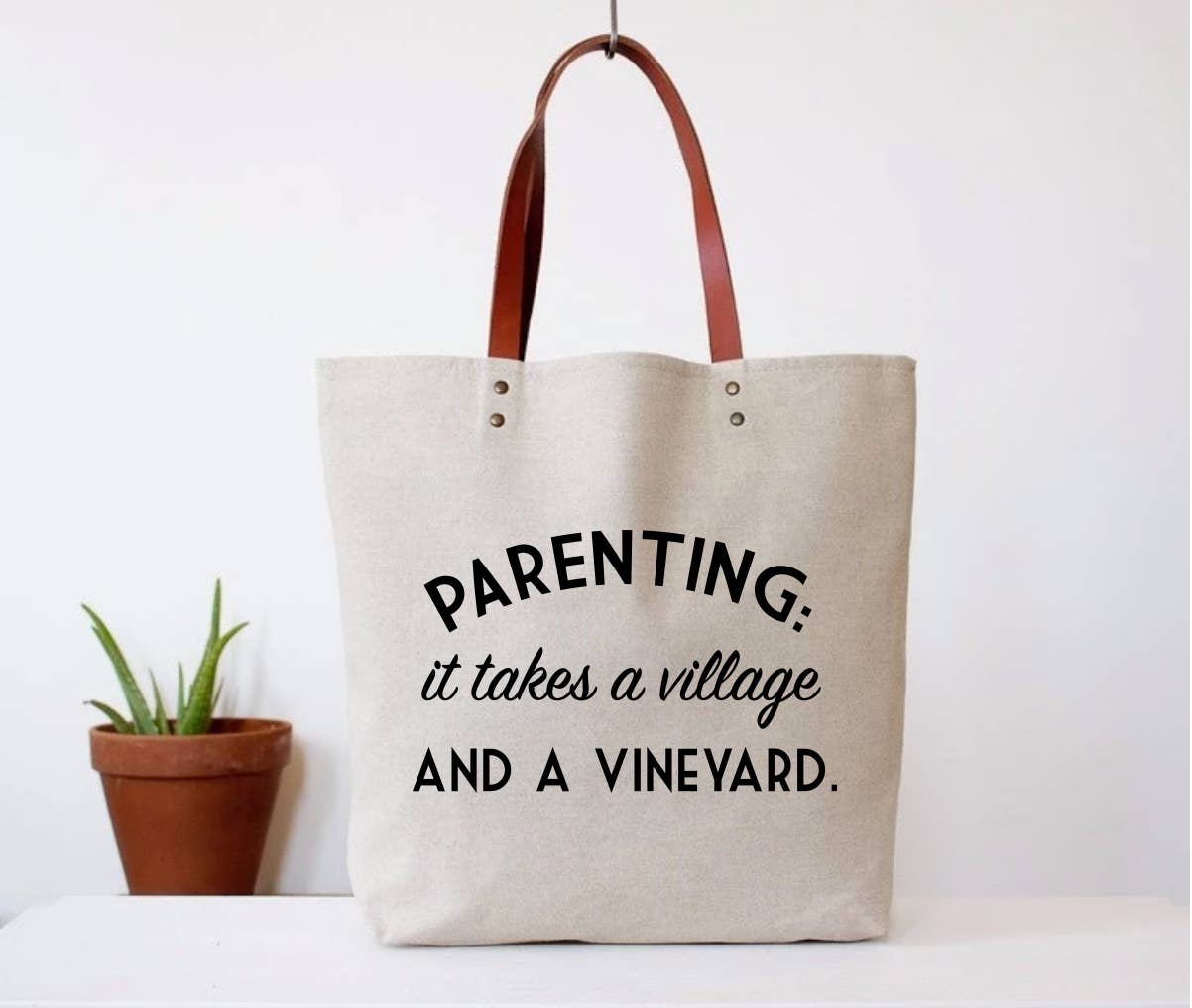 Parenting Tote Bag (mothers day gifts, spring) - Simply Graced Mama