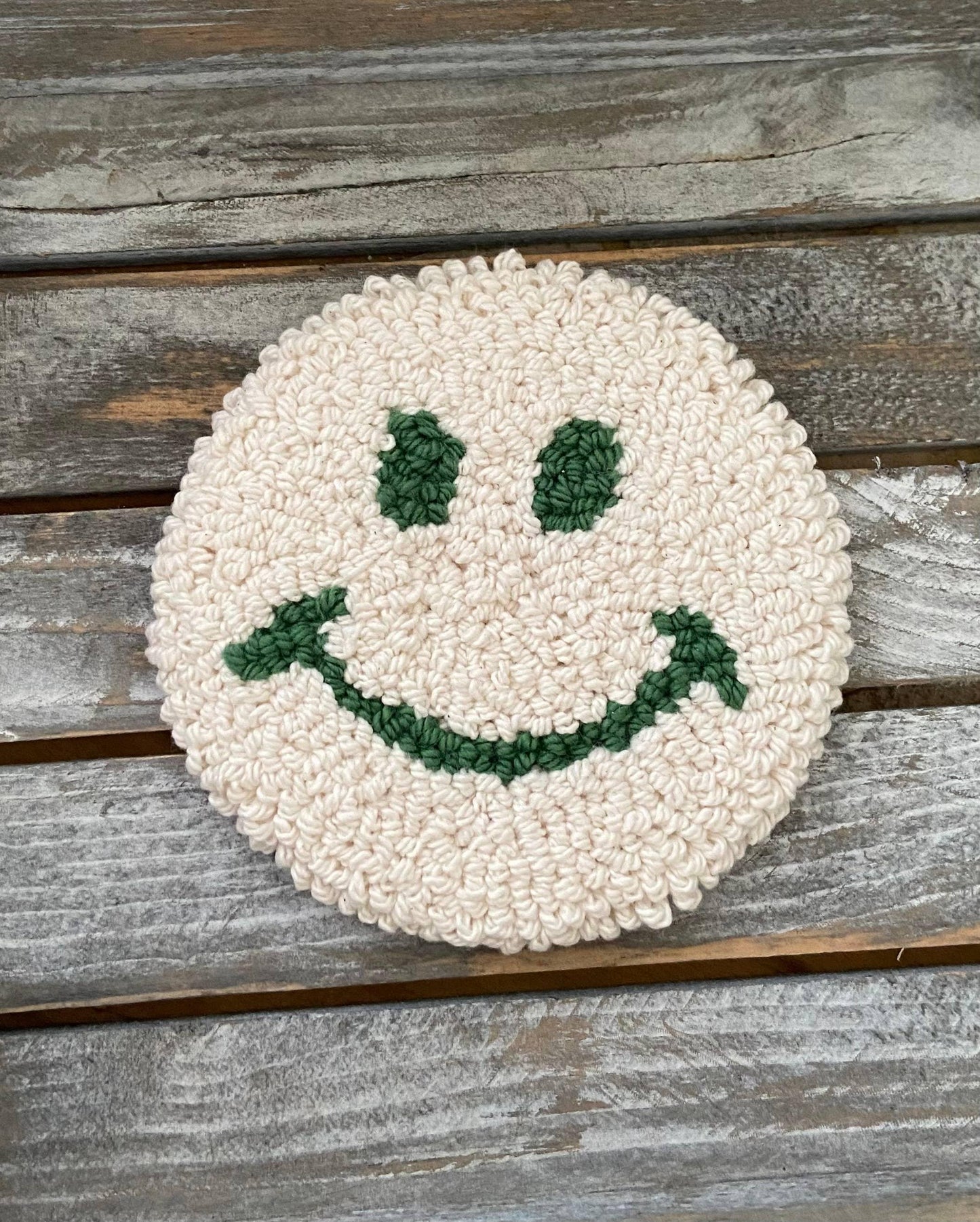 Smiley Face Mug Rug Coaster - Simply Graced Mama