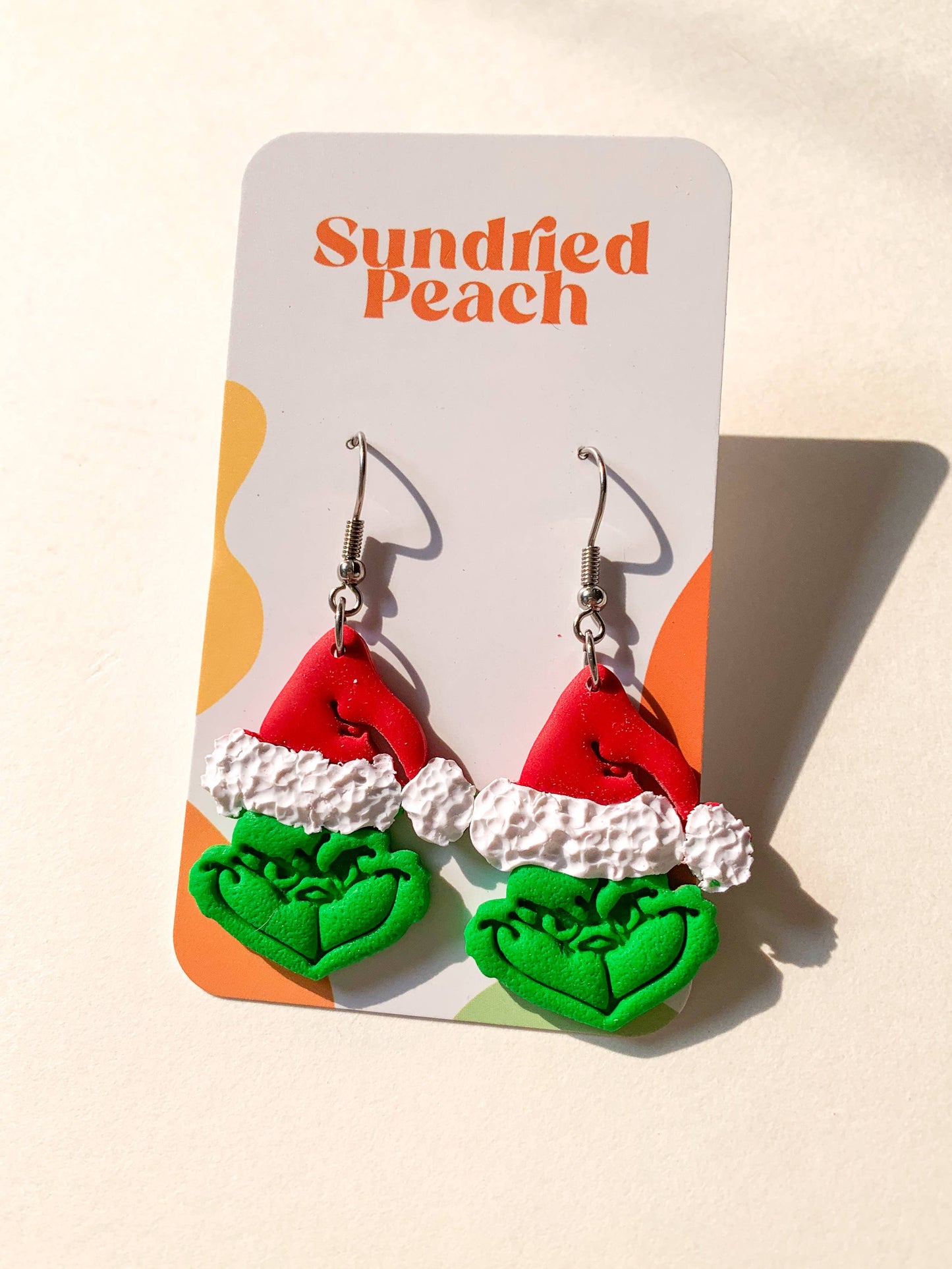Grinch Clay Earrings