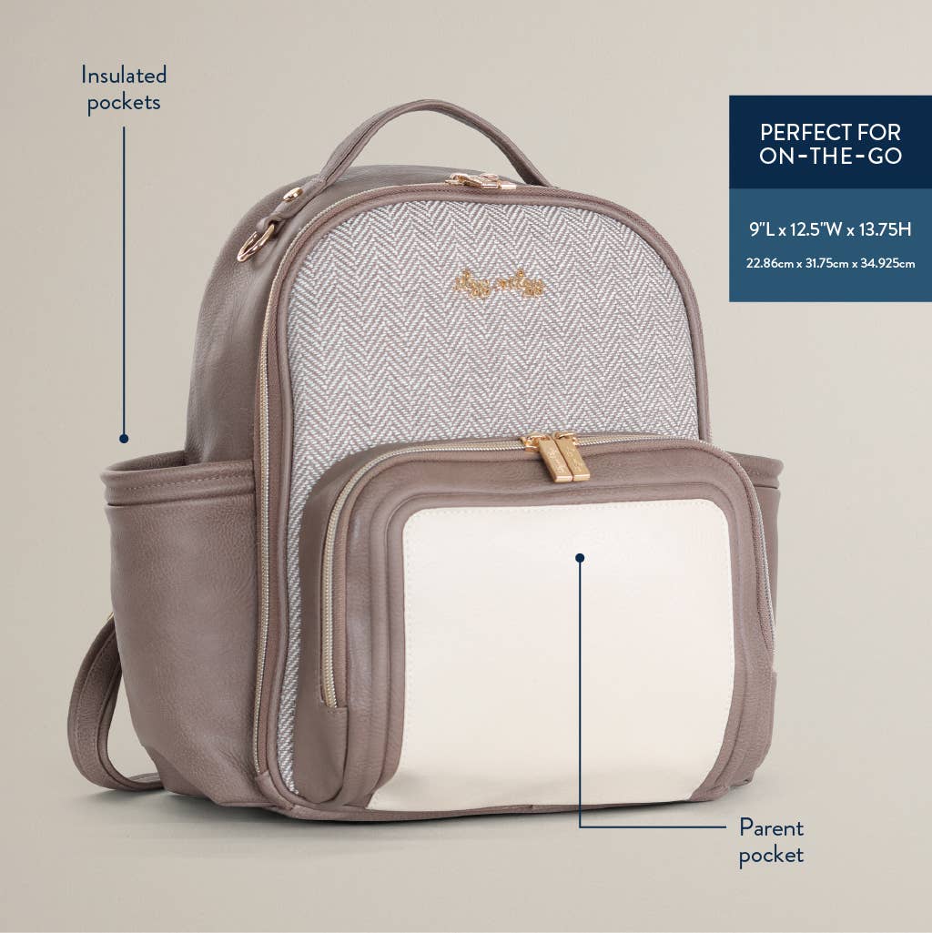 Vanilla Latte Itzy Mini Plus™ Diaper Bag Backpack