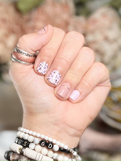 Luxe Leopard | Mauve Pink Animal Print Nail Art Nail Wrap