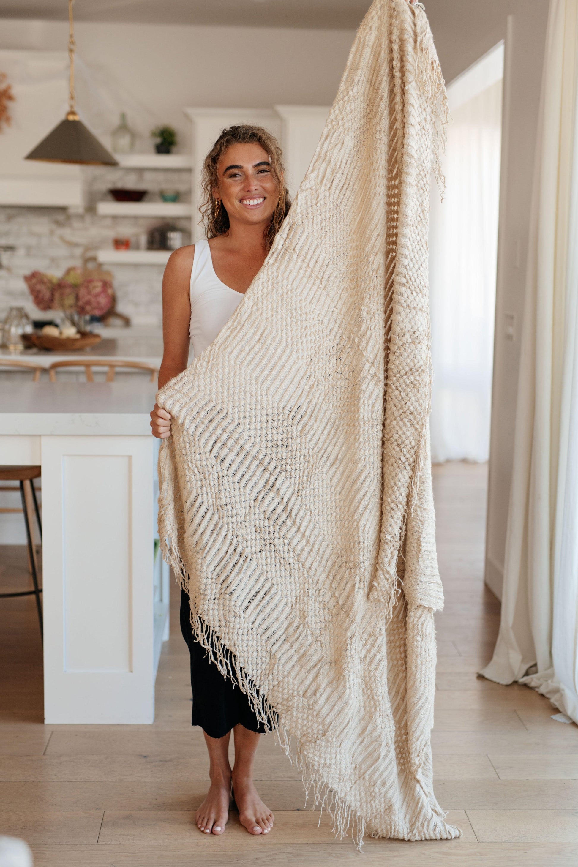 Graham Blanket Single Cuddle Size in Beige - Simply Graced Mama