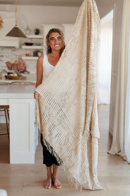 Graham Blanket Single Cuddle Size in Beige - Simply Graced Mama