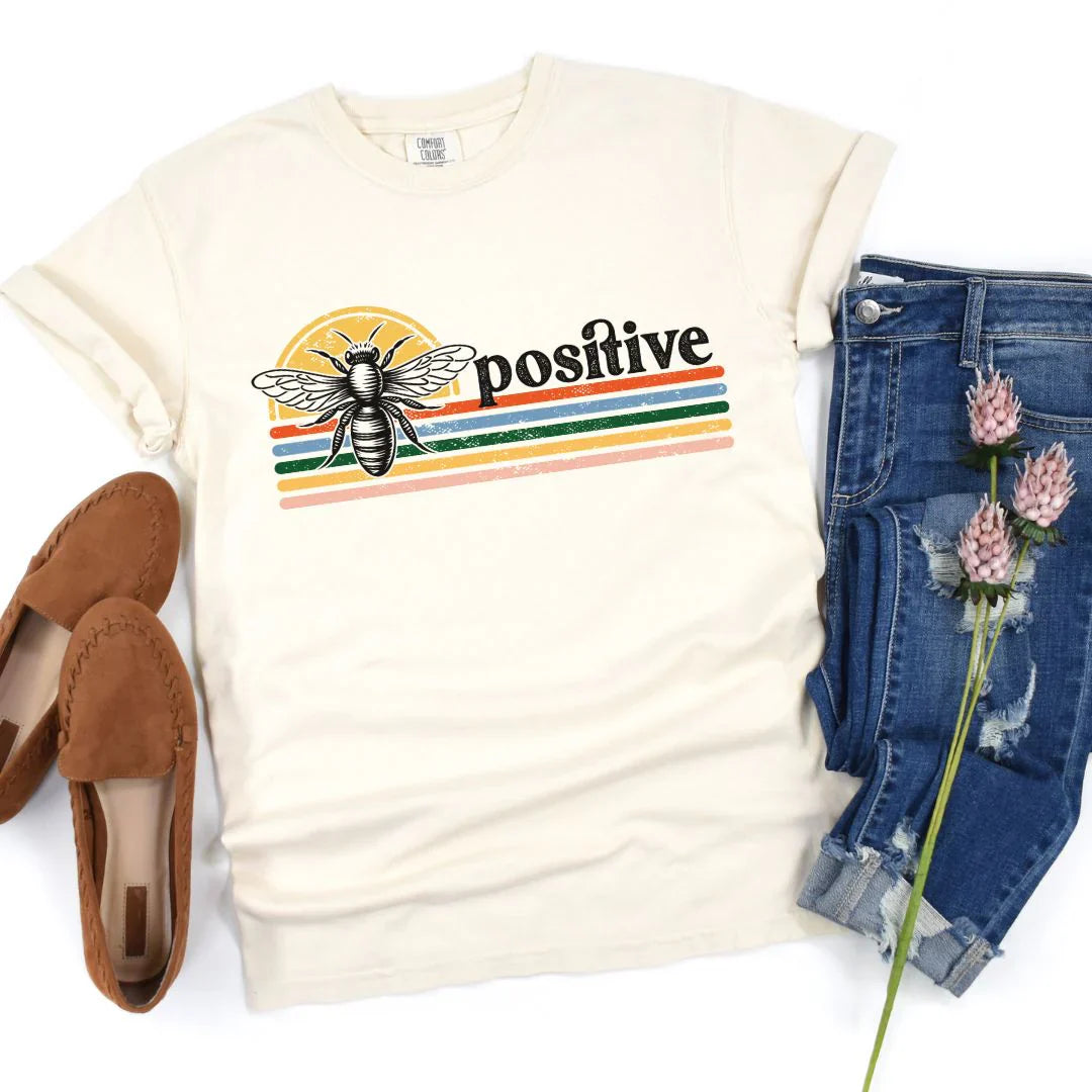 Bee Positive Graphic Tee - Simply Graced Mama