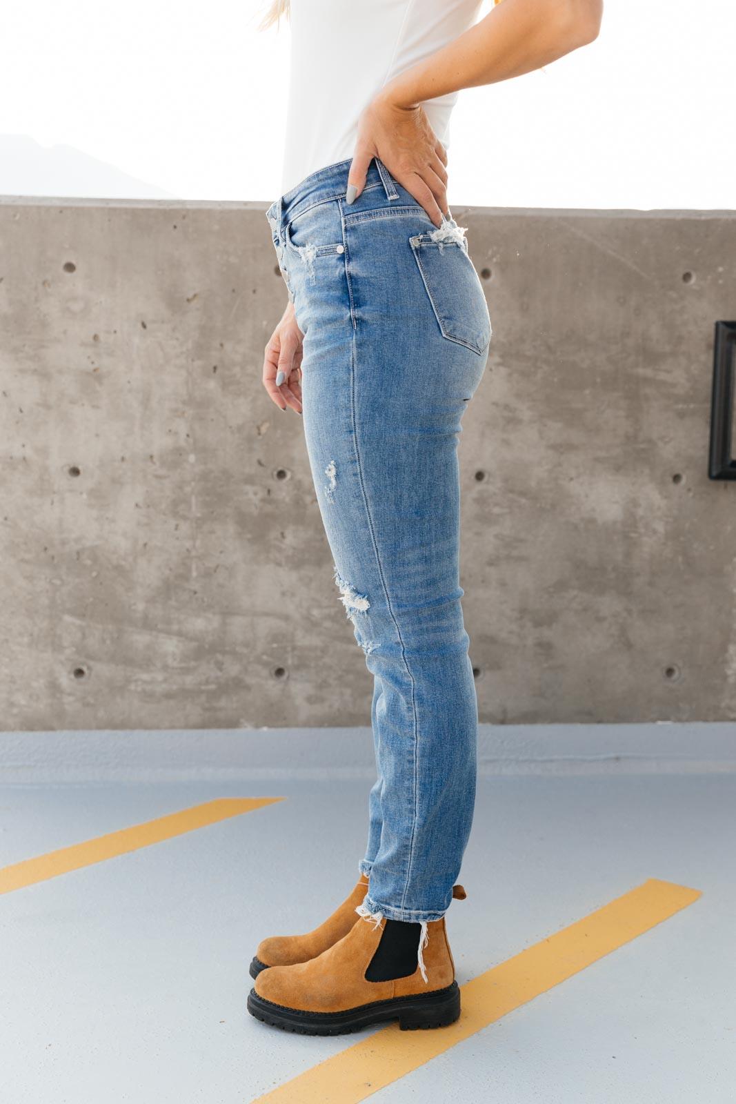 The Traveler Button Fly Denim - Simply Graced Mama