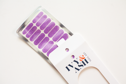Lilac Shimmer | Light Purple Glitter Nail Polish Wrap Set