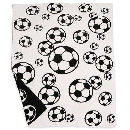Soccer Reversible Throw Blanket - Simply Graced Mama