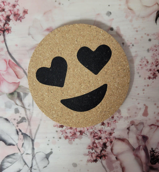 Emoji cork coaster - Design #8 - Simply Graced Mama