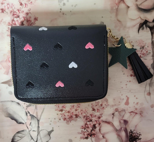 Heart wallet (Black) - Simply Graced Mama