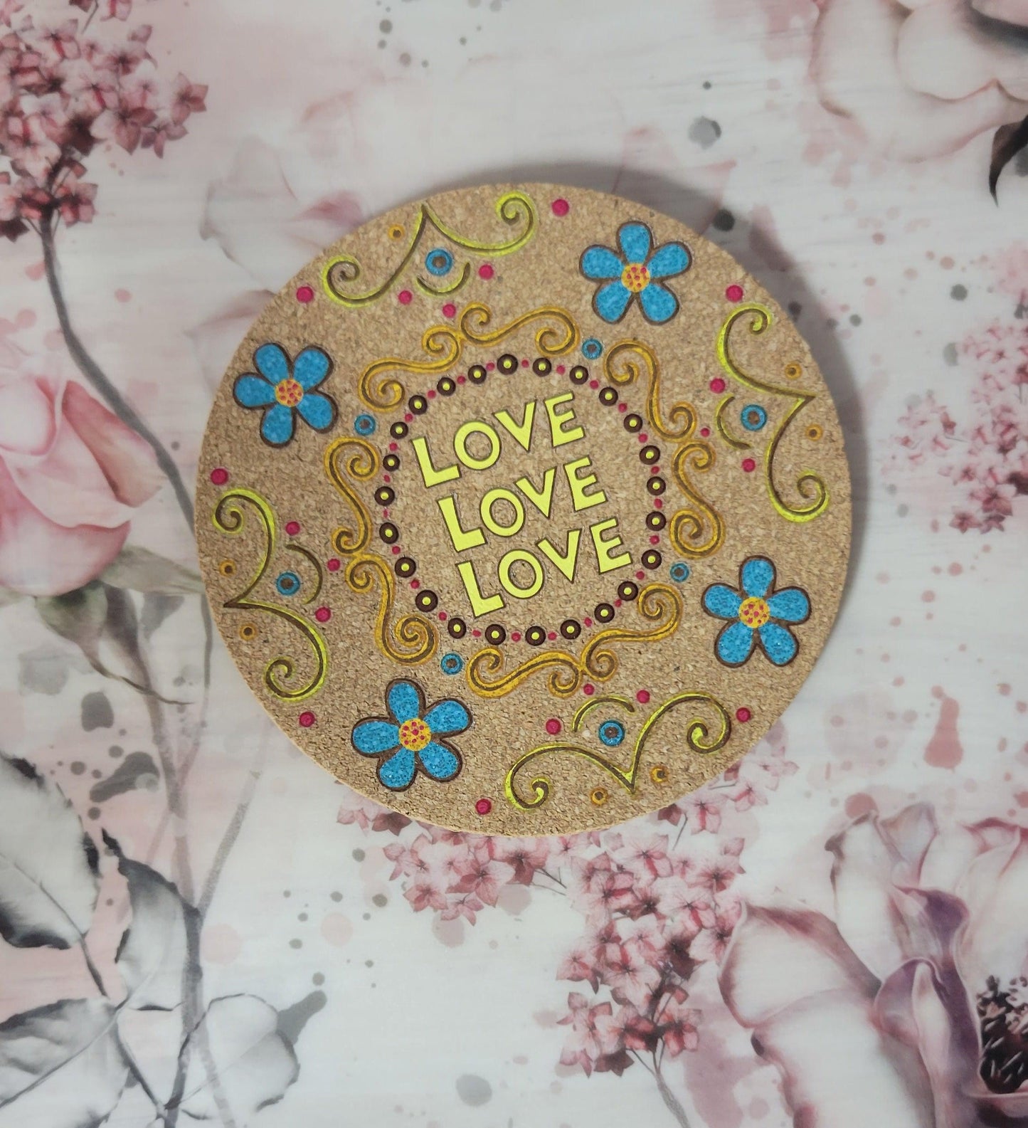 Love Cork Coaster - Simply Graced Mama