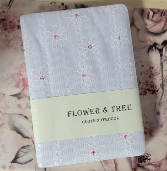 Flower & Tree Cloth Print Notebook - Blue Sun Flower - Simply Graced Mama