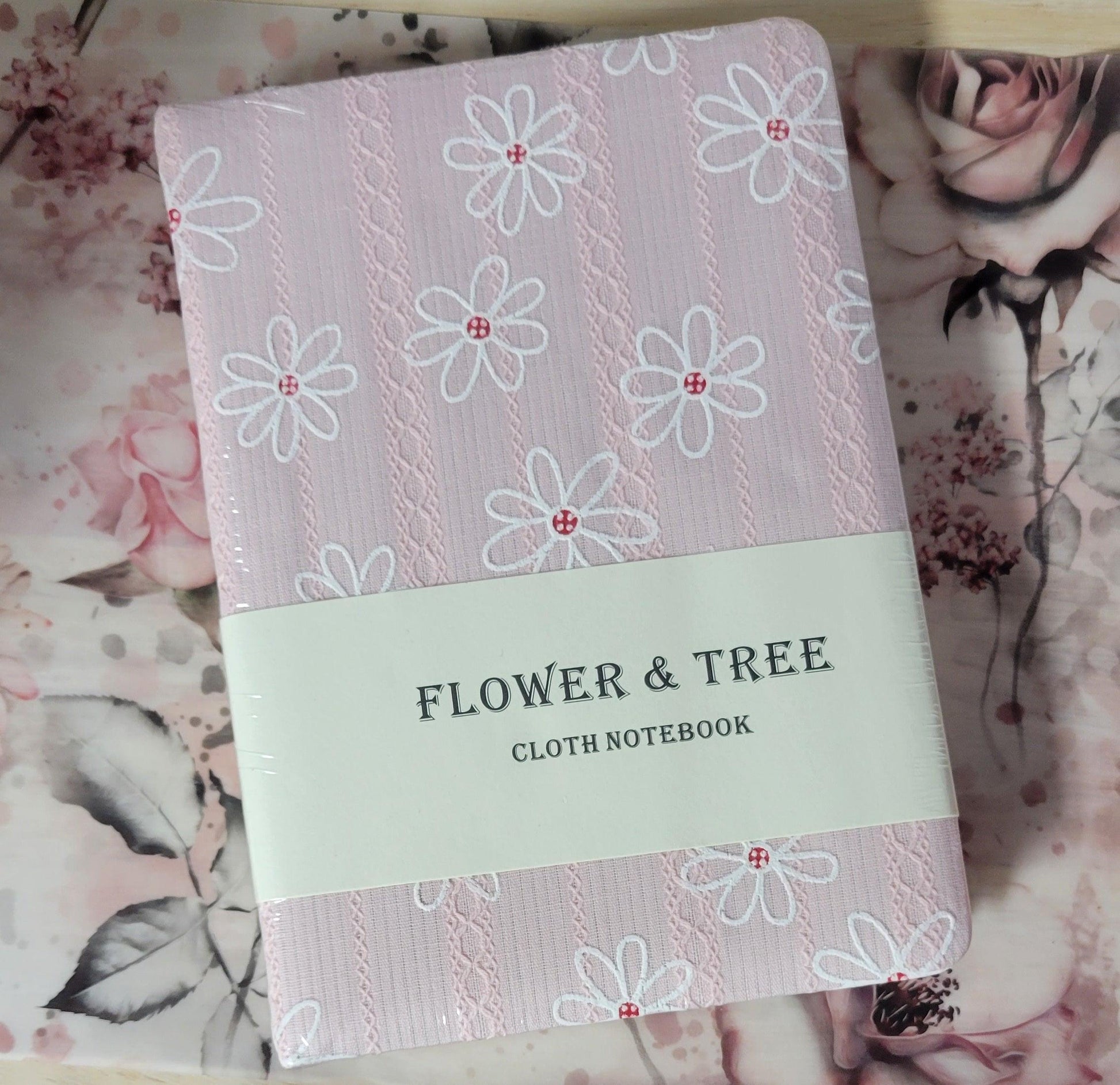 Flower & Tree Cloth Print Notebook - Pink Sun Flower - Simply Graced Mama