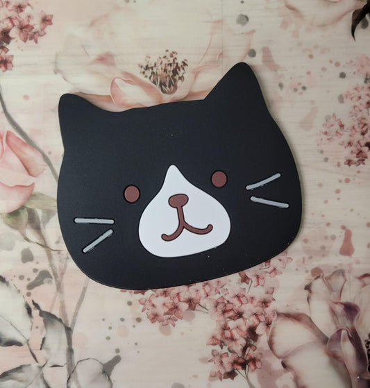 Black Cat Silicone Coaster - Simply Graced Mama