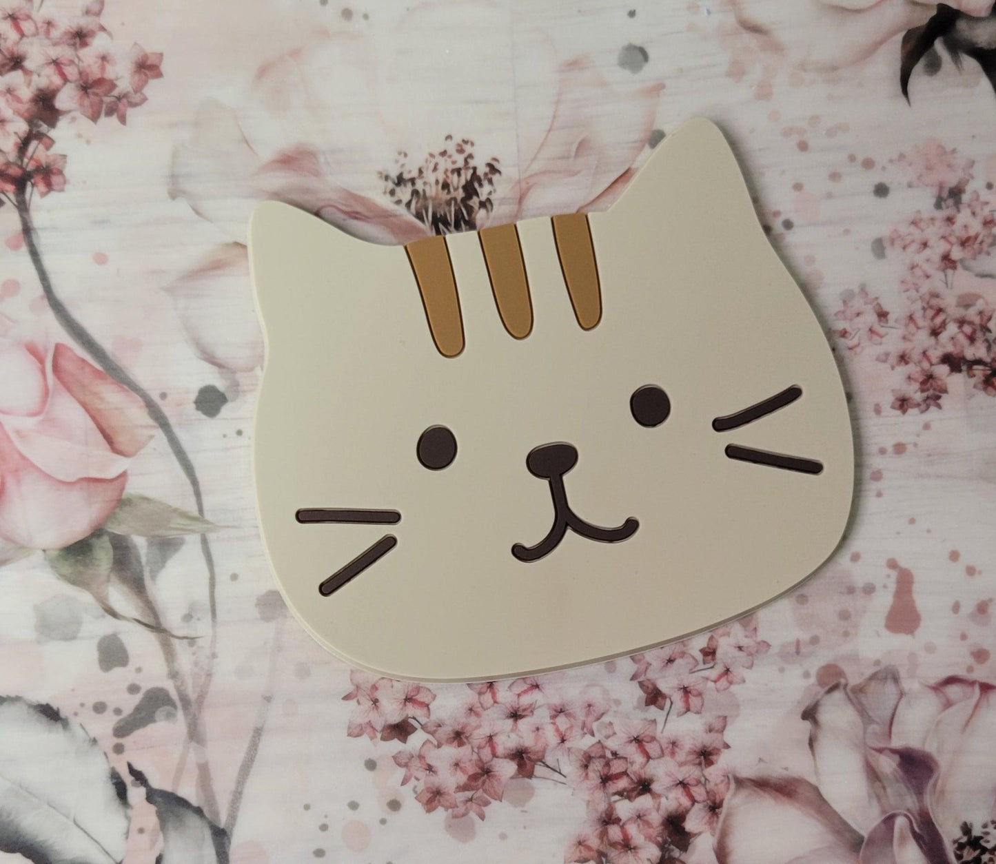 Beige Cat Silicone Coaster - Simply Graced Mama