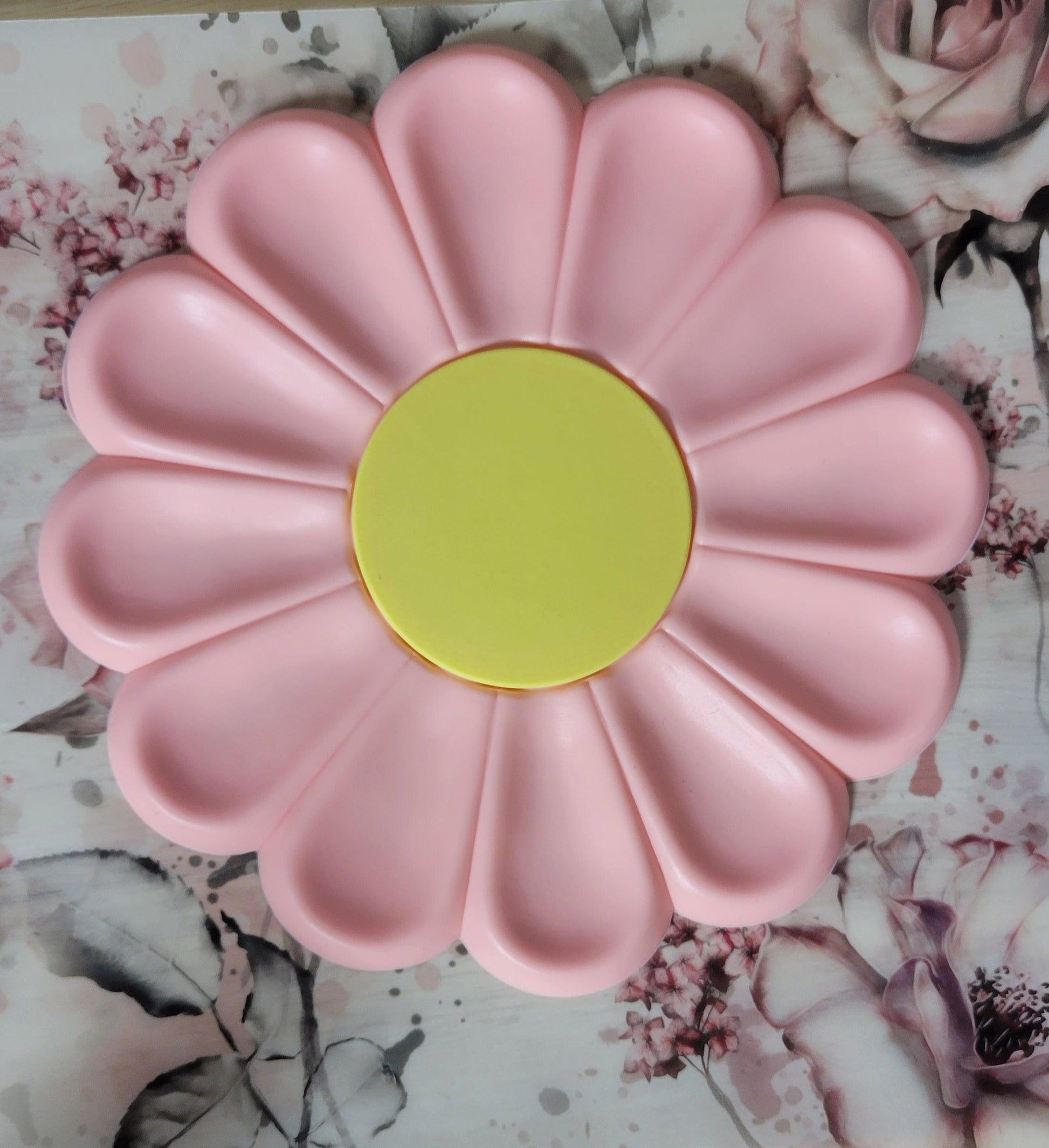 Large Silicone Flower Coaster - Pink - Simply Graced Mama