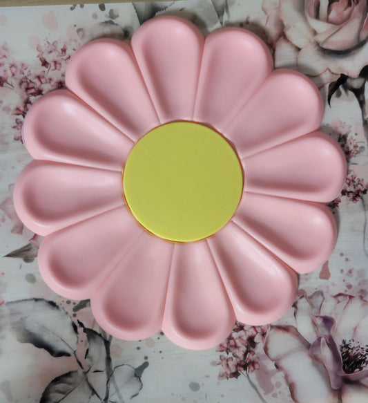 Large Silicone Flower Coaster - Pink - Simply Graced Mama