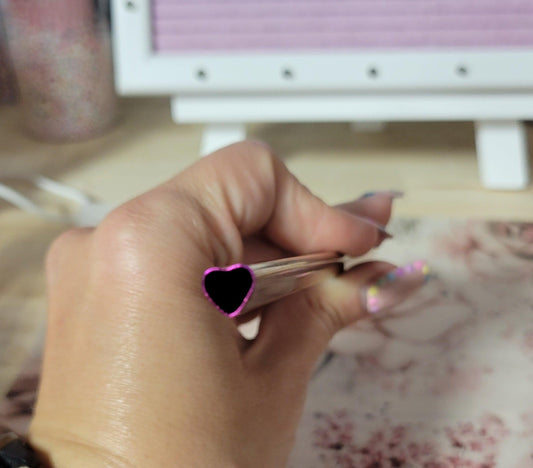 Heart Shaped Stainless Steel Straw - Purple - Simply Graced Mama