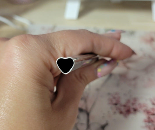 Heart Shaped Stainless Steel Straw - Silver - Simply Graced Mama