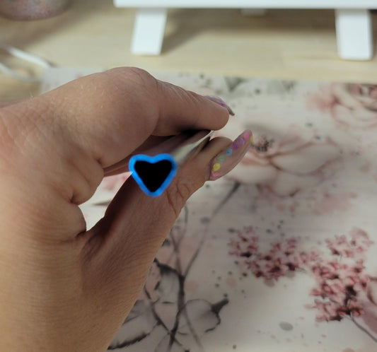 Heart Shaped Stainless Steel Straw - Blue - Simply Graced Mama
