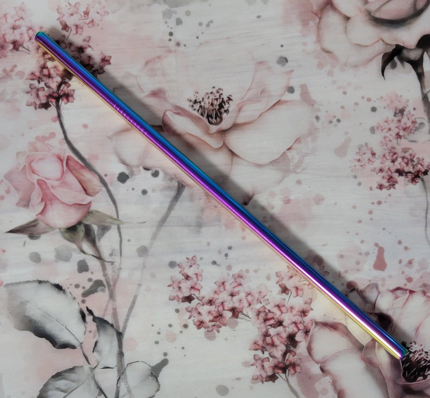 Straight Stainless Steel Straws - fits 16oz- Holographic - Simply Graced Mama