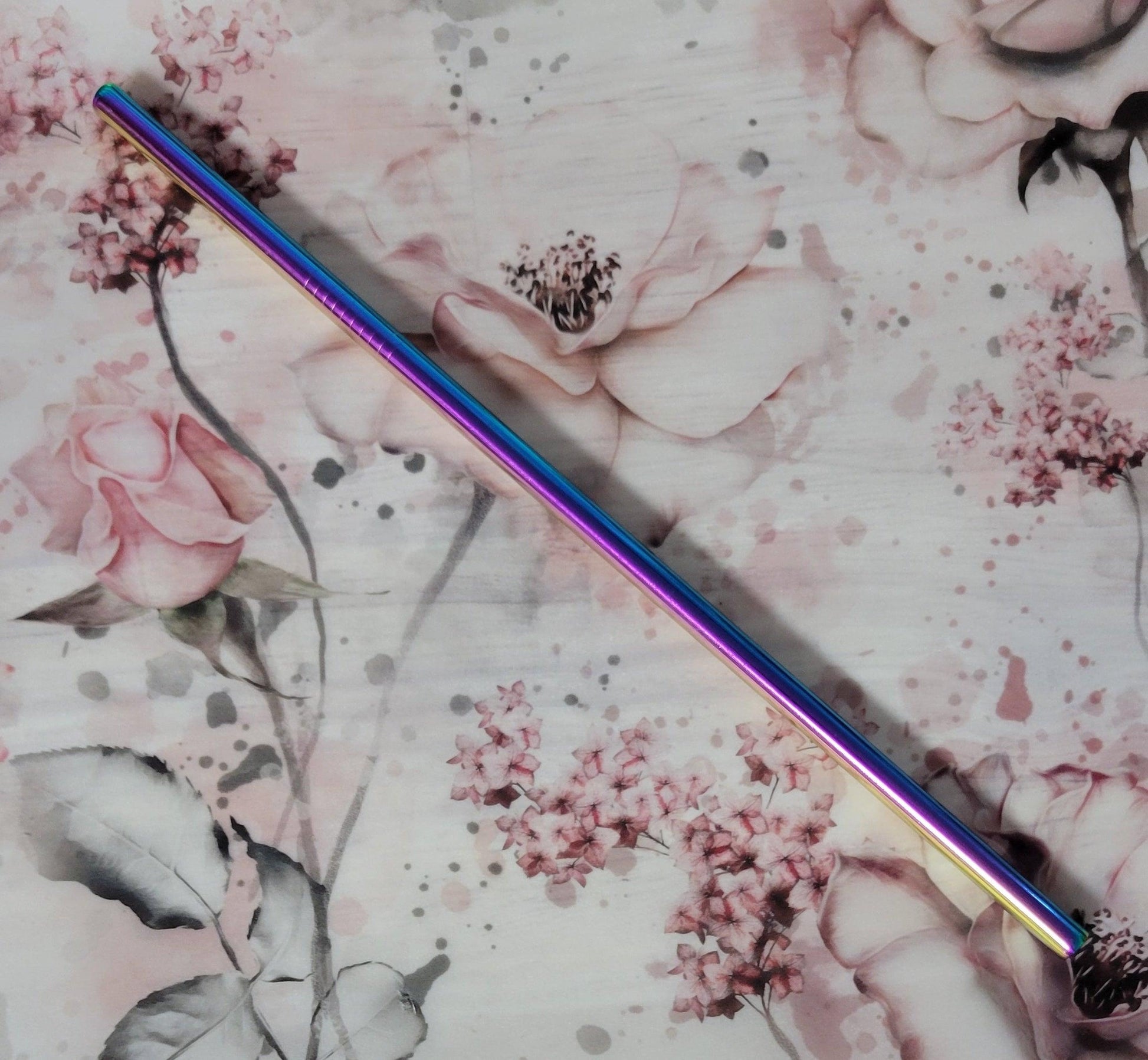 Straight Stainless Steel Straws - fits 16oz- Holographic - Simply Graced Mama