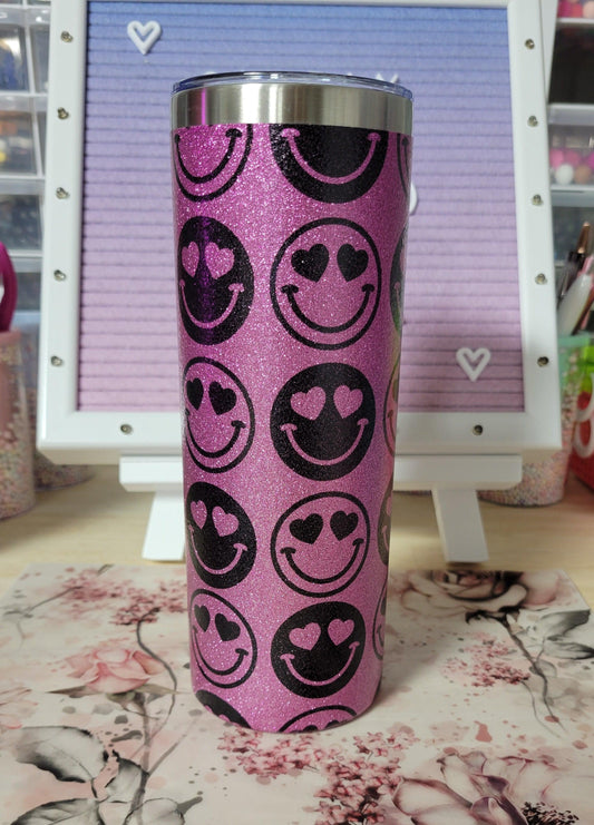 Heart Smiley Glitter (Dark Pink) - Simply Graced Mama