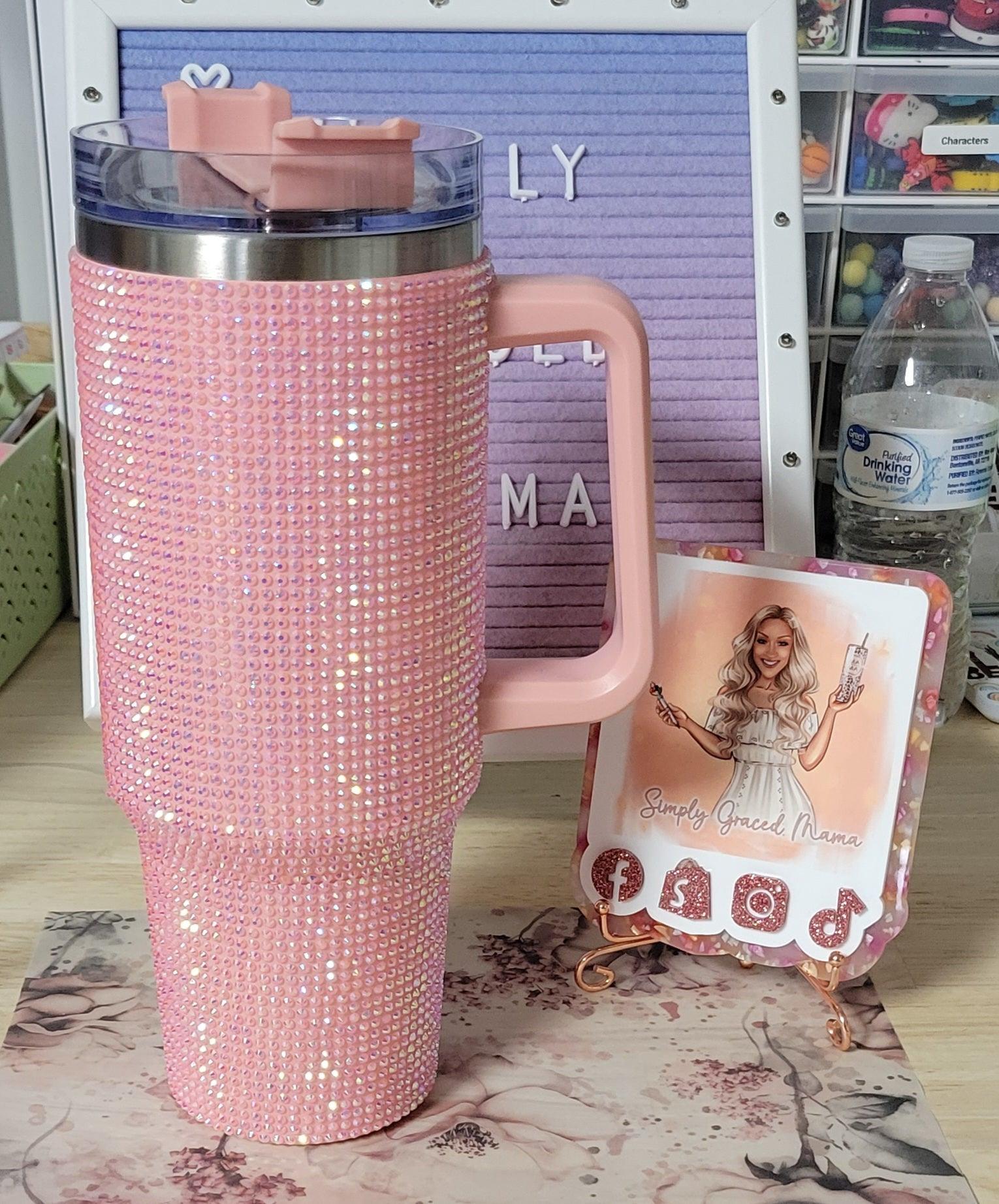 Light Pink Bling Tumbler - Simply Graced Mama