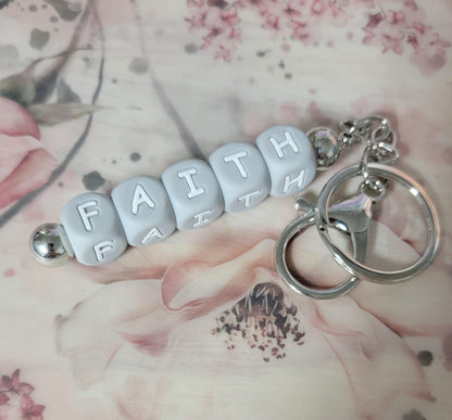 Faith Beaded Keychain - Simply Graced Mama